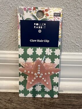 Roller Rabbit x Target Pink Star Pearl-Embellished Claw Hair Clip